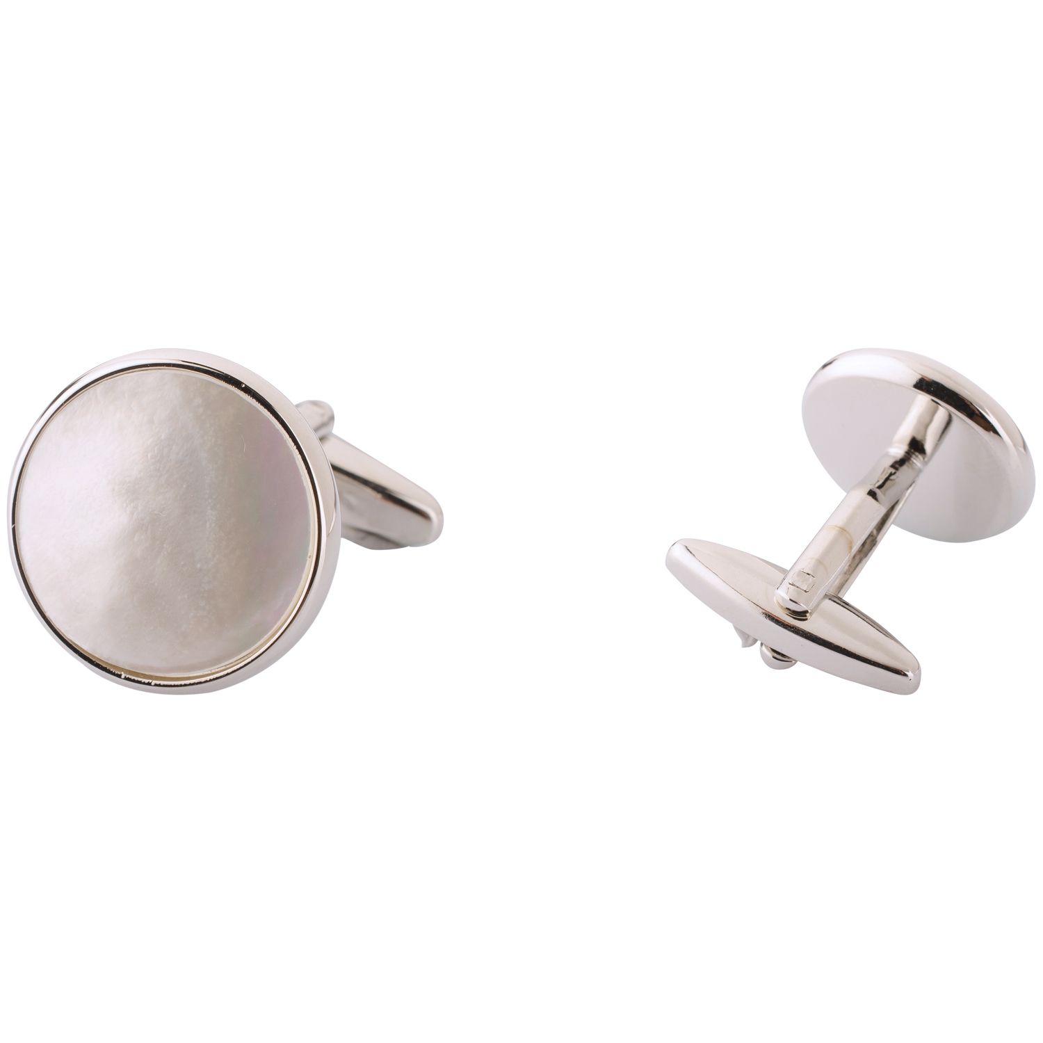 Buy Round Mother of Pearl Cufflinks - the tie hub