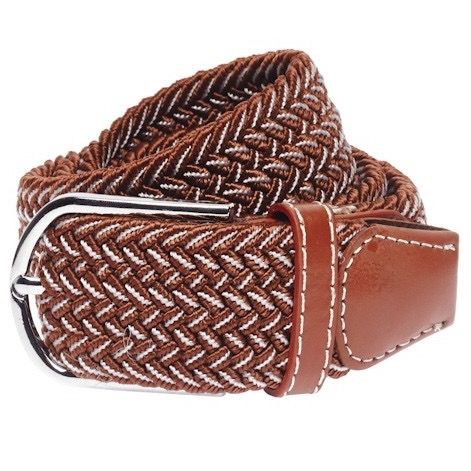 Buy Braid-Black/White Elasticated Woven Belt - the tie hub