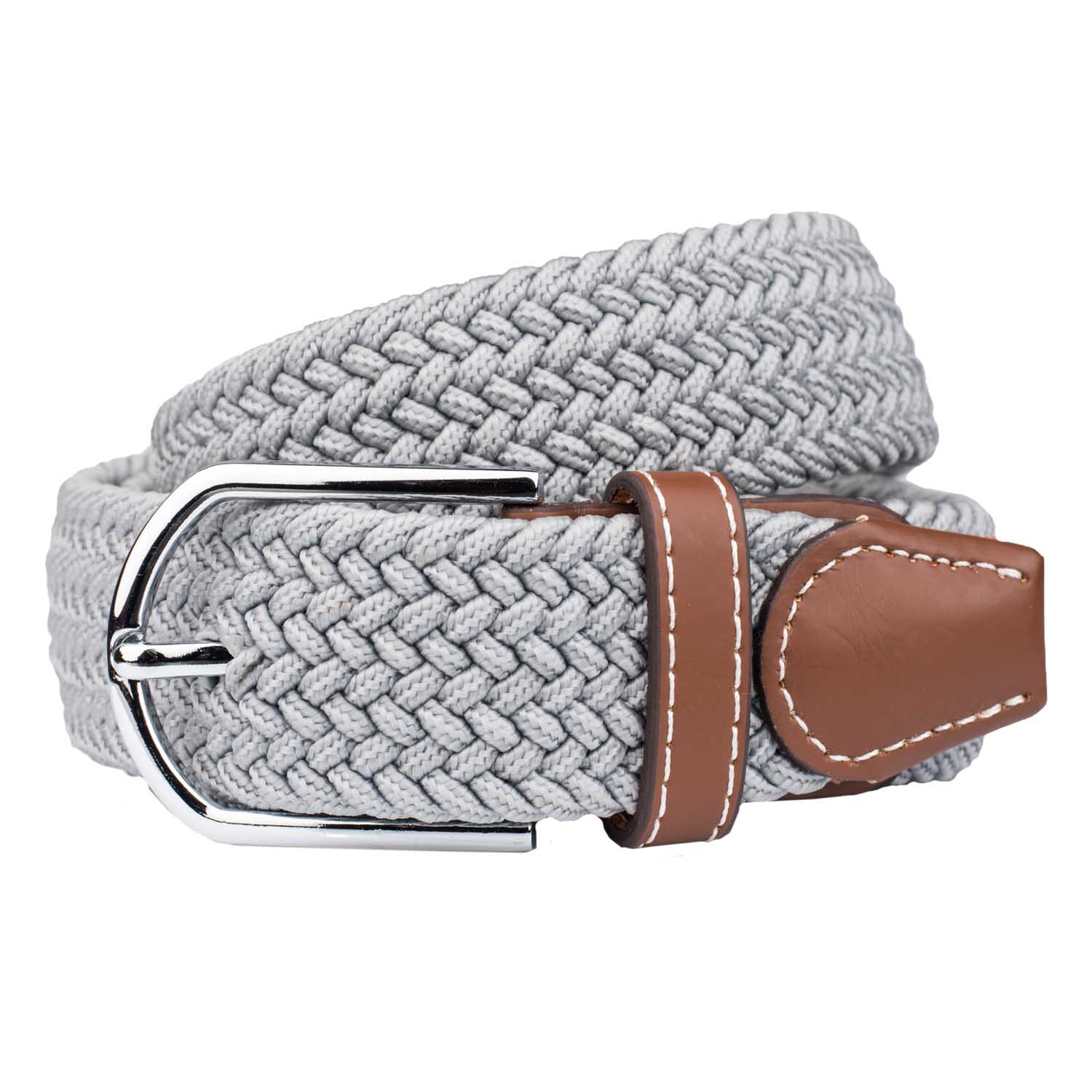 Buy Braid-Black/White Elasticated Woven Belt - the tie hub