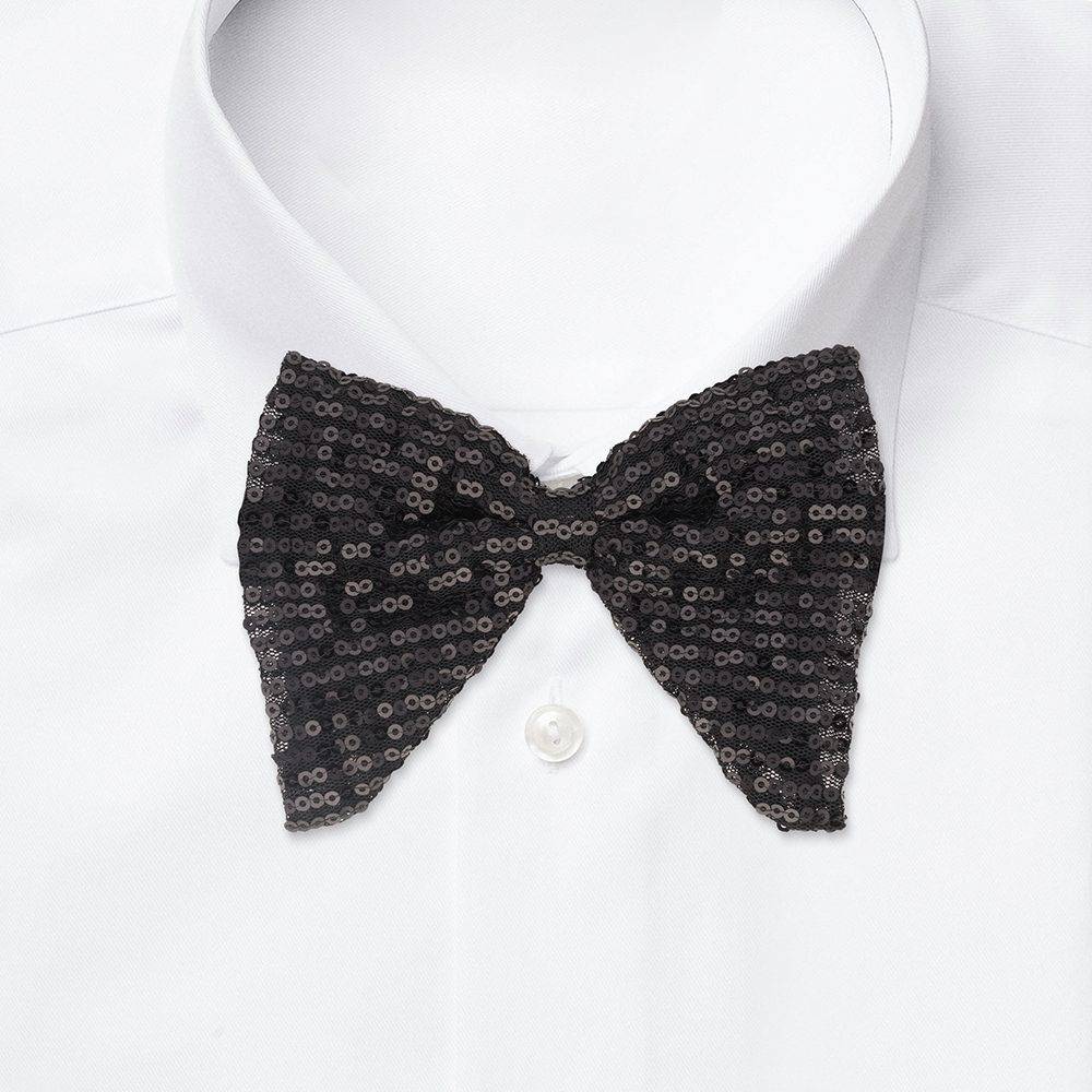 Buy Black Sequin Butterfly Bowtie - the tie hub