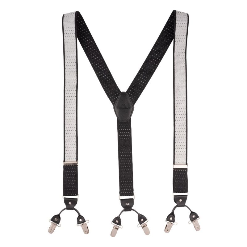 Polka Black and White Suspender